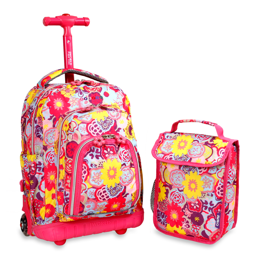 J WORLD NEWYORK Rolling Backpack with lunch bag RBS-16LSP