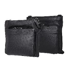 YEUNWOO Ostrich pattern Cowhide&Cowhide Cross Bag