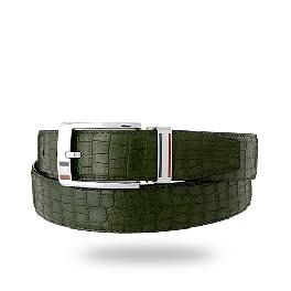 YEUNWOO cowhide Crocodile Pattern BELT x Square  Buckle