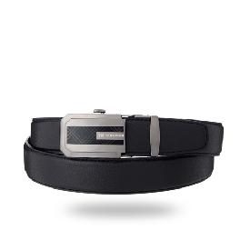 Natural cowhide Ratchet Belt With Automatic Buckle(polygon)