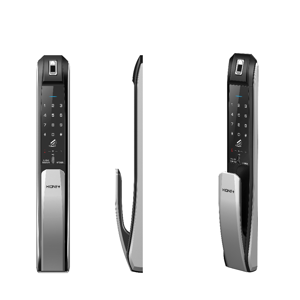 All-in-One Push Pull type door lock with handle (H-7090)