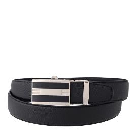 Natural cowhide Ratchet Belt With Automatic Buckle(Matte Black)