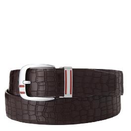 YEUNWOO cowhide Crocodile Pattern BELT x Round  Buckle