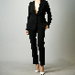 detail image1 SUIT HEEL ONE BUTTON SINGLE SUIT - BLACK