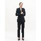detail image5 SUITHEEL LOOSE FIT BELTED SINGLE SUIT - BLACK