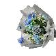 detail image1 Artificial Poppy Bouquet  (Rain Blue)