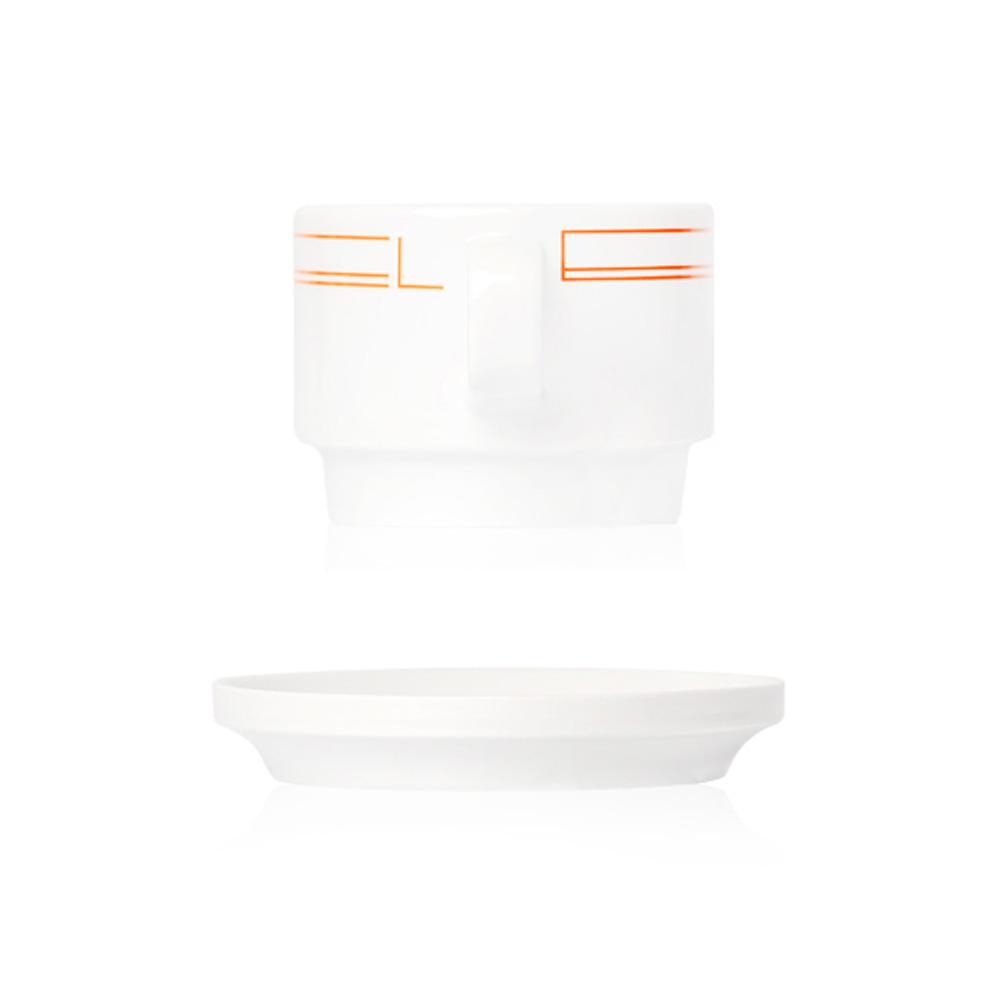 El Café Cappuccino Cup and Sauser