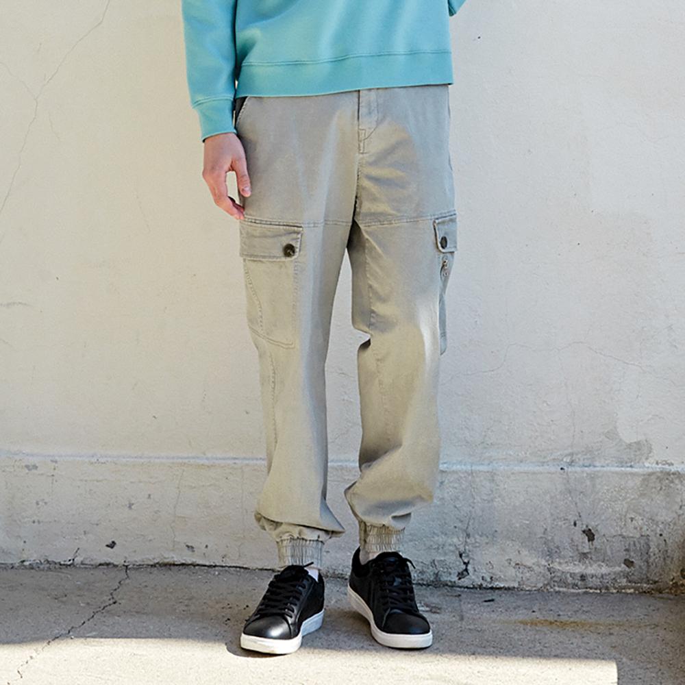 ﻿[CUSTOMUS] E-band waist zipper pocket stone-washing cargo pants CTS23SWPT244