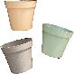 full image Freefactory Flower Plant Pot with Drainage Holes and Saucer Tray(Medium/Brown)